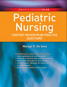 Book Cover: Pediatric Nursing CONTENT REVIEW PLUS PRACTICE QUESTIONS