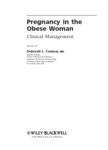 Book Cover: Pregnancy in the Obese Woman Clinical Management