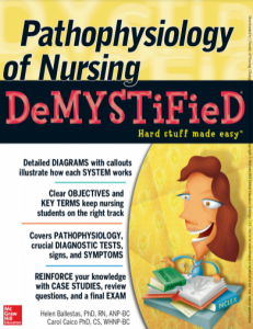 Book Cover: Pathophysiology of Nursing DeMYSTiFieD