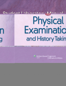 Book Cover: Student Laboratory Manual for Bates’ Nursing Guide to Physical Examination and History Taking