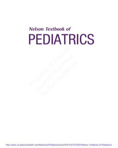 Book Cover: Nelson Textbook of PEDIATRICS