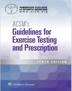 Book Cover: ACSM’s Guidelines for Exercise Testing and Prescription