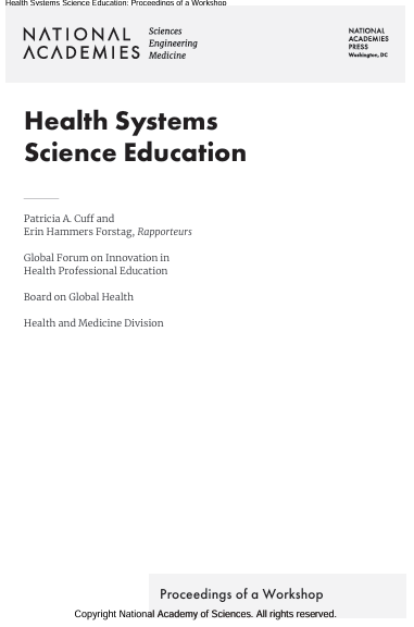 Book Cover: Health Systems Science Education