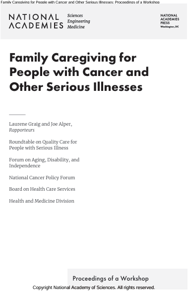 Book Cover: Family Caregiving for People with Cancer and Other Serious Illnesses