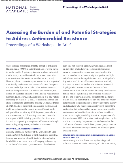 Book Cover: Assessing the Burden of and Potential Strategies to Address Antimicrobial Resistance