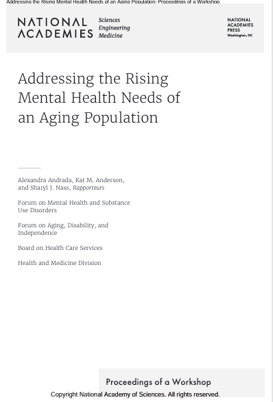 Book Cover: Addressing the Rising Mental Health Needs of an Aging Population