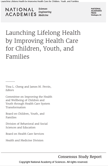 Book Cover: Launching Lifelong Health by Improving Health Care for Children, Youth, and Families