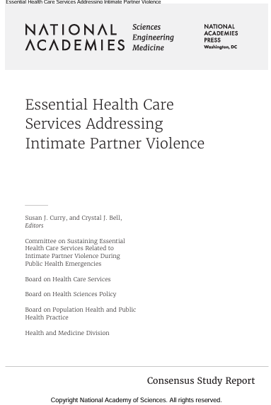 Book Cover: Essential Health Care Services Addressing Intimate Partner Violence