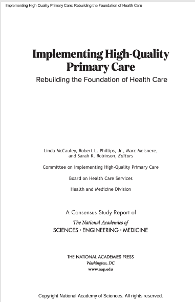 Book Cover: Implementing High-Quality Primary Care