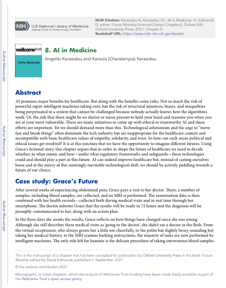 Book Cover: AI in Medicine