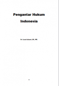 Book Cover: Pengantar Hukum Indonesia