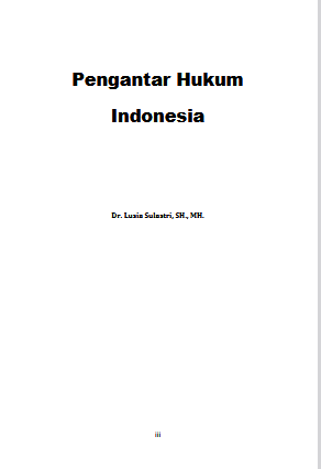 Book Cover: Pengantar Hukum Indonesia